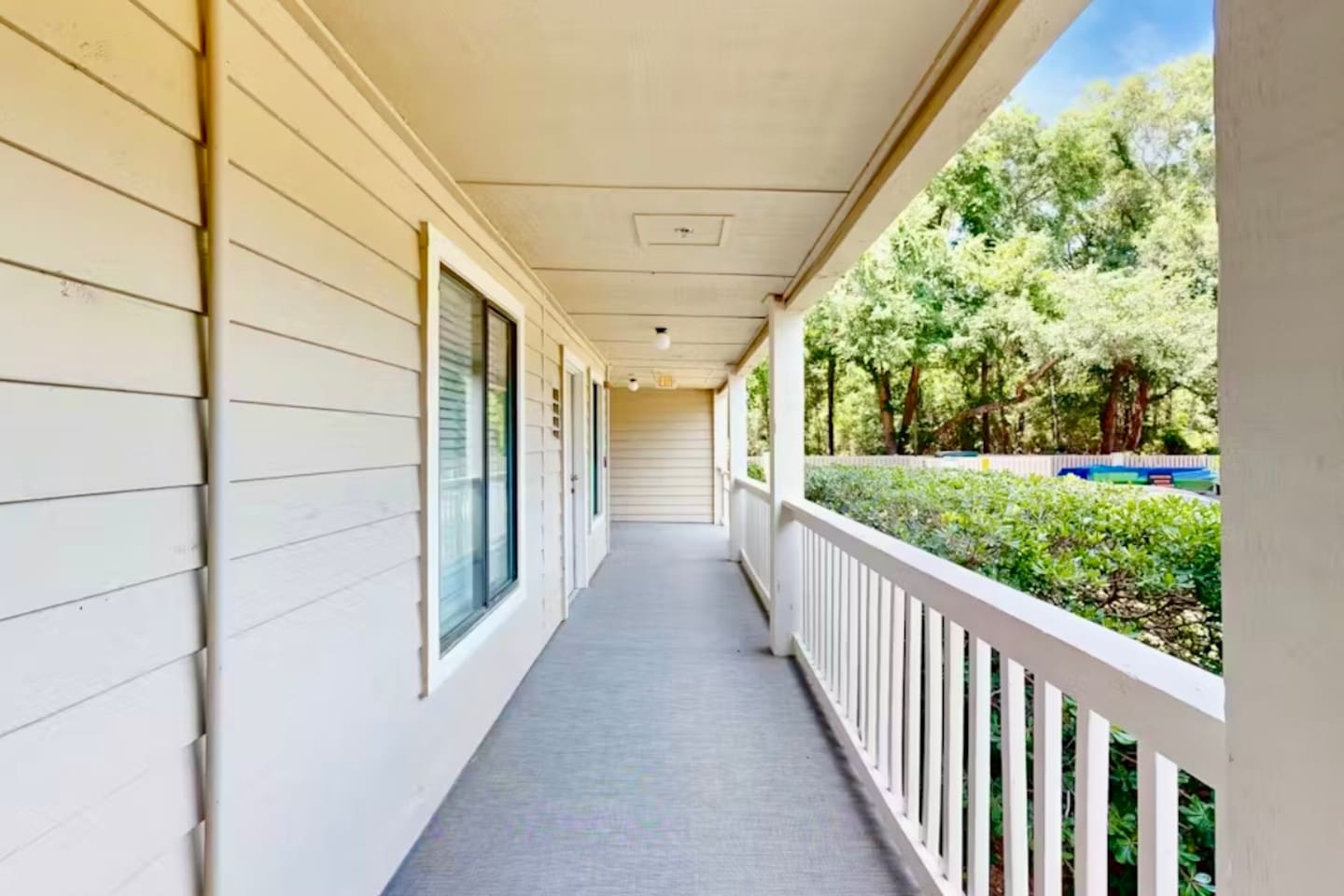 Covered walkway to the villa