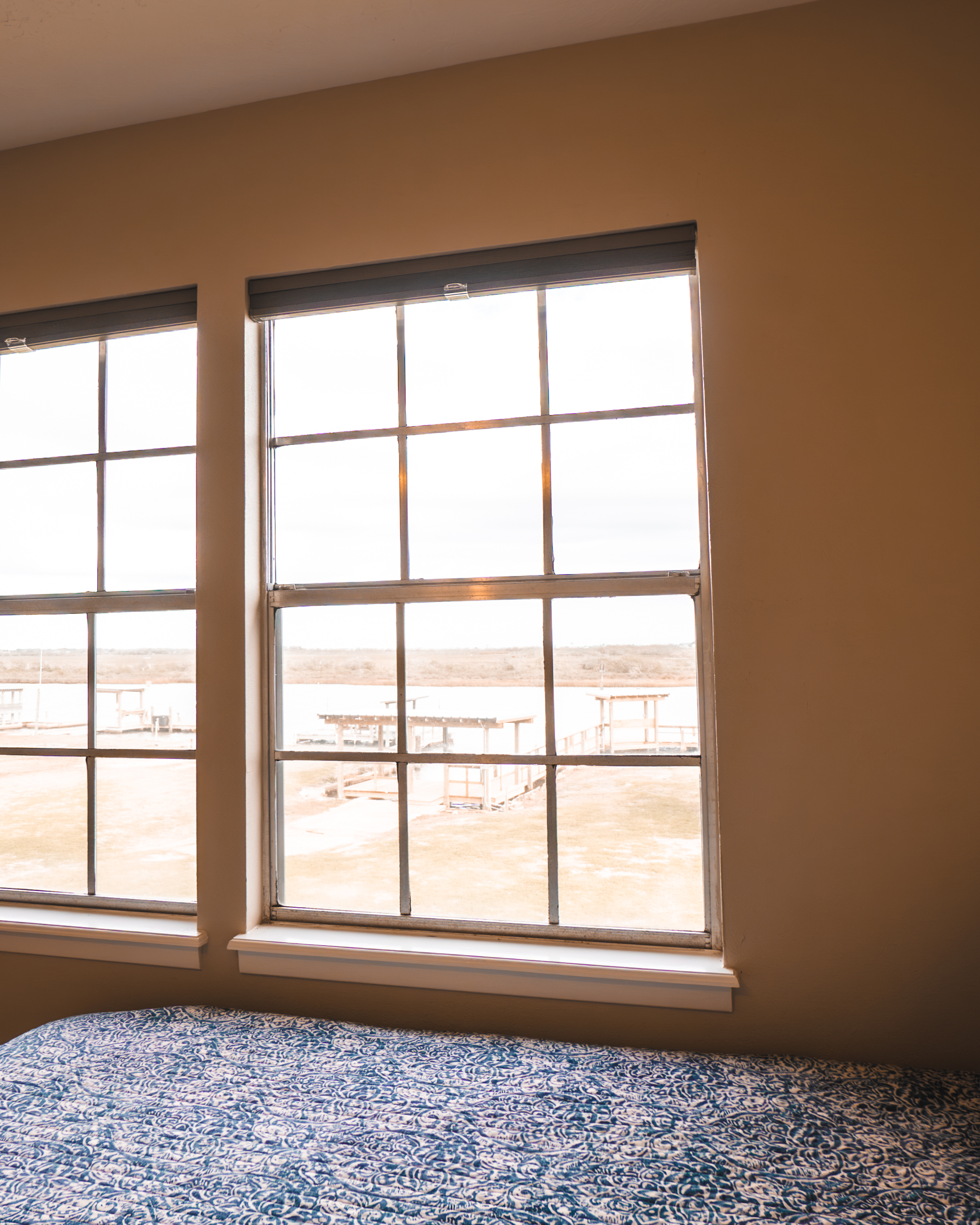 Bedroom with 2 queens and Caney Creek view!