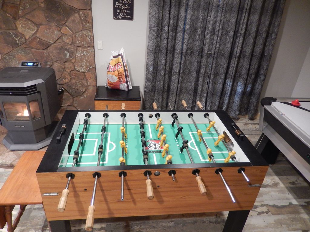 Foos Ball in the game room on the lower level