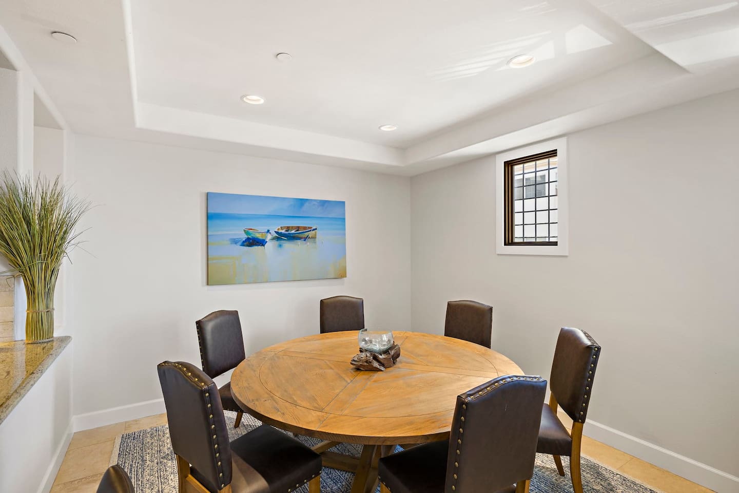 Seating for up to 8 people in the dining room.  