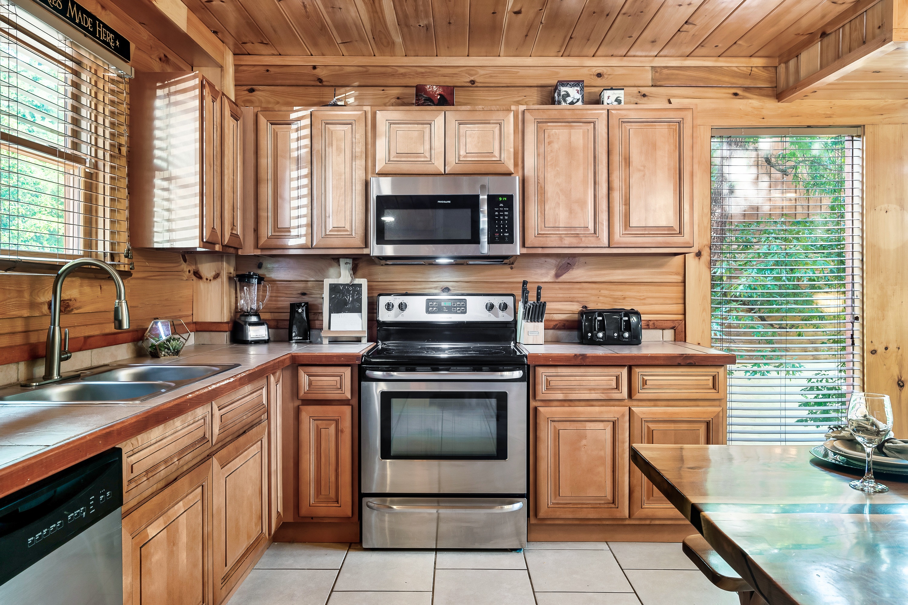 Cook, snack, and gather in a bright open kitchen designed for shared meals and easy together time.