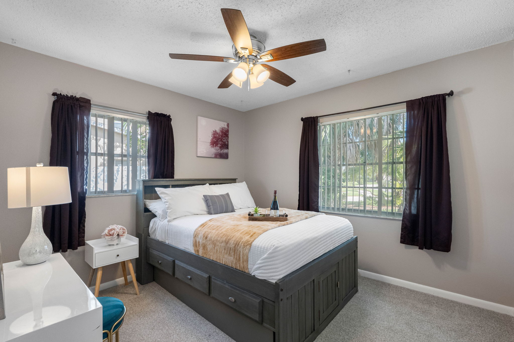Enjoy the ease of a private bathroom just steps from your bed, perfect for comfort and functionality.