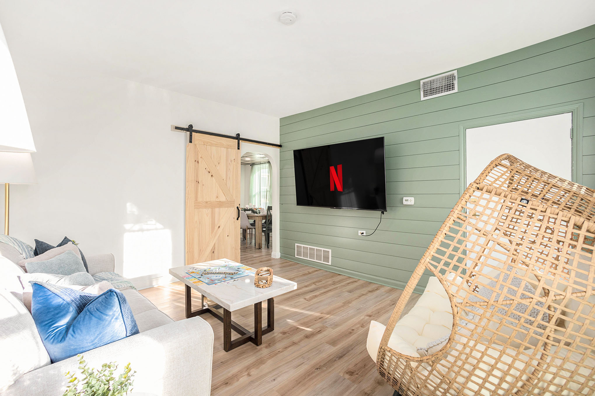 75" 4K Smart TV - perfect for cozy nights in