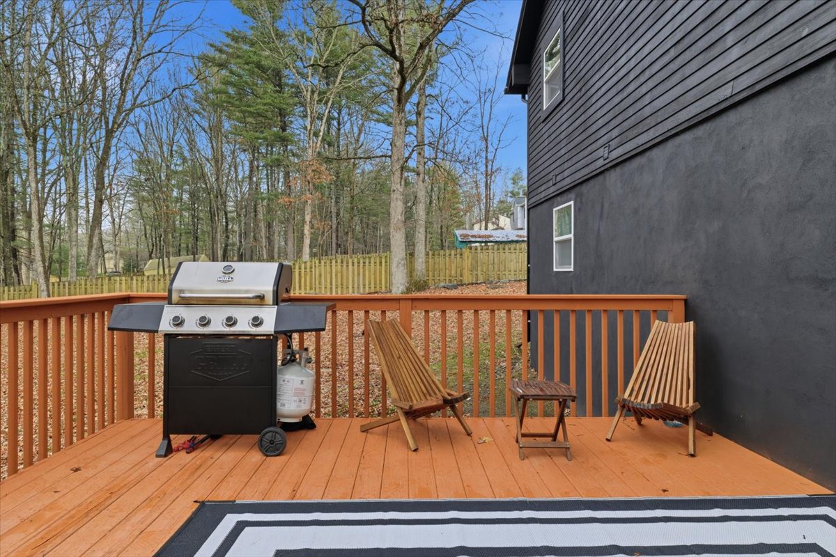 Grill in peaceful yard - overlooking firepit