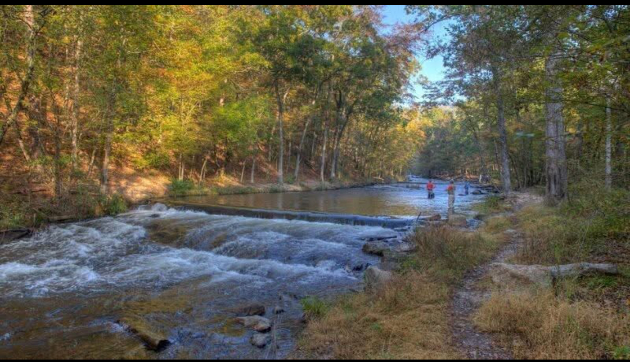 Broken Bow is full of hidden gems like this riverside view, just a short drive from the cabin.