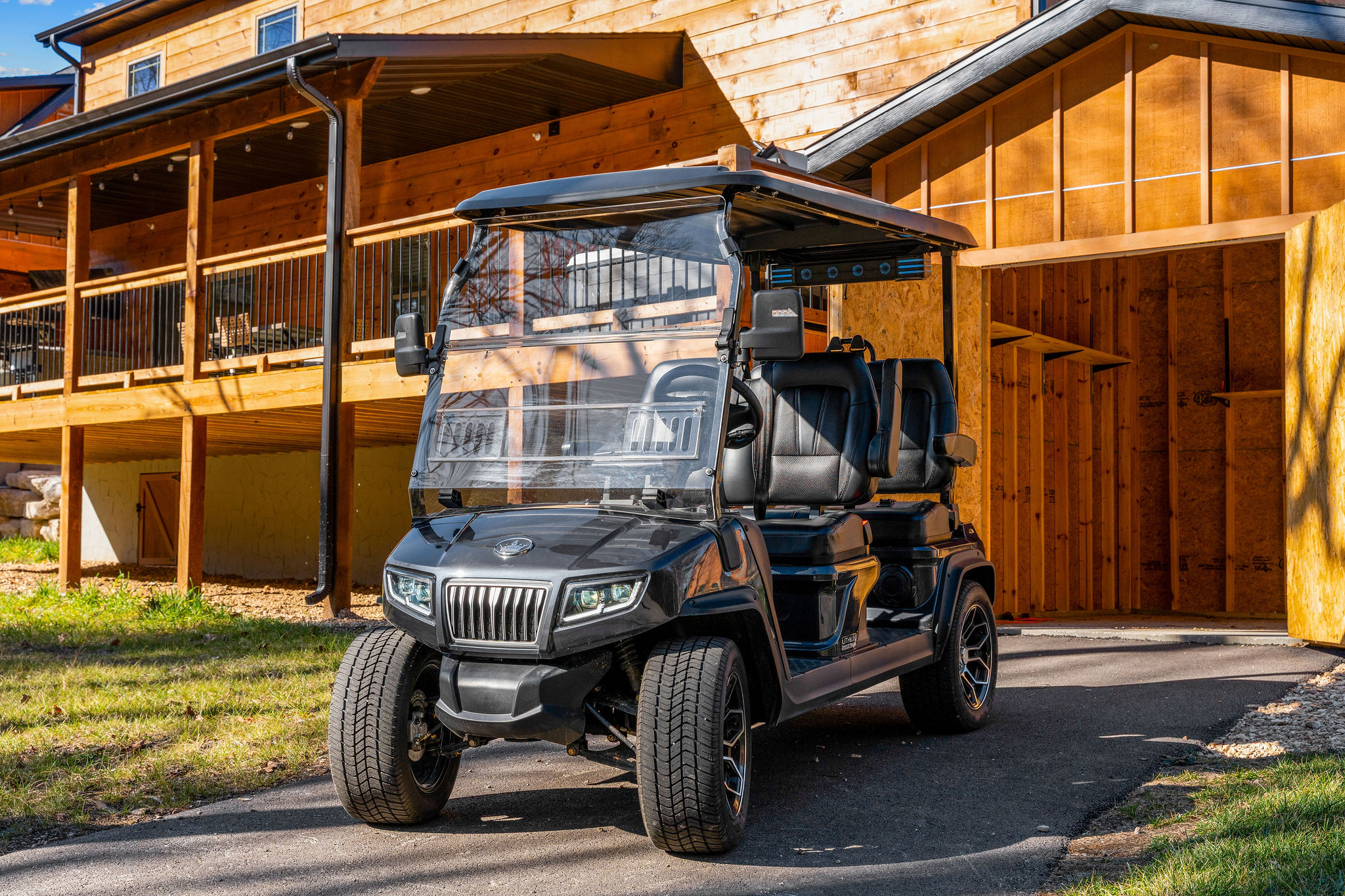 Take a Hike cabin comes with an on-site golf cart for getting around Tall Timbers. No need to rent one!