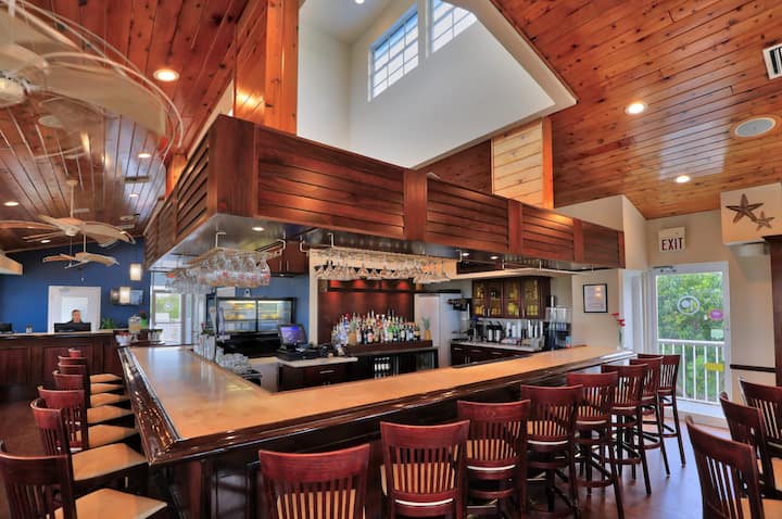 Marina Cafe serving food and drinks.