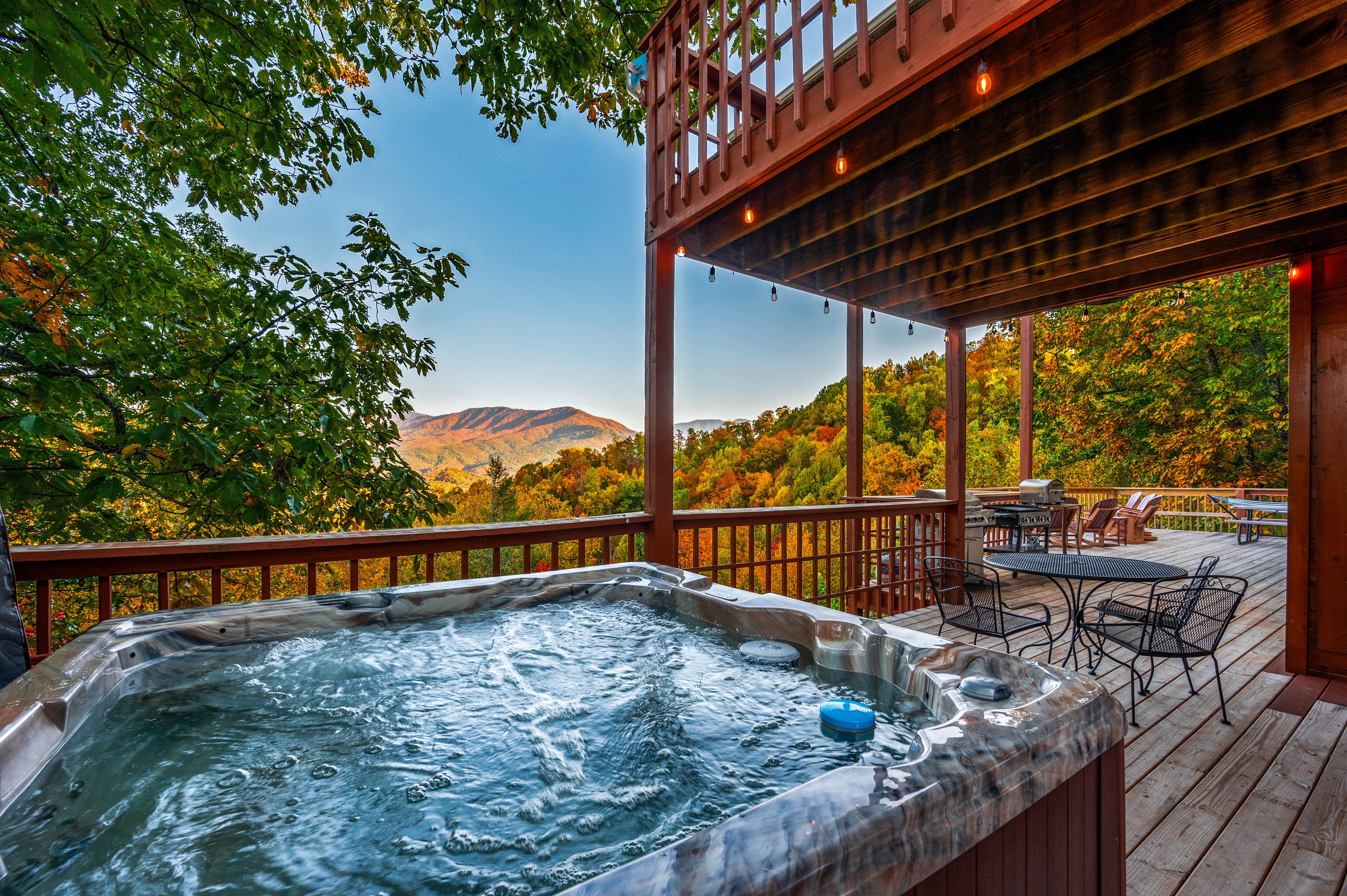 With the first hot tub conveniently located on the main deck, everyone can enjoy the view!