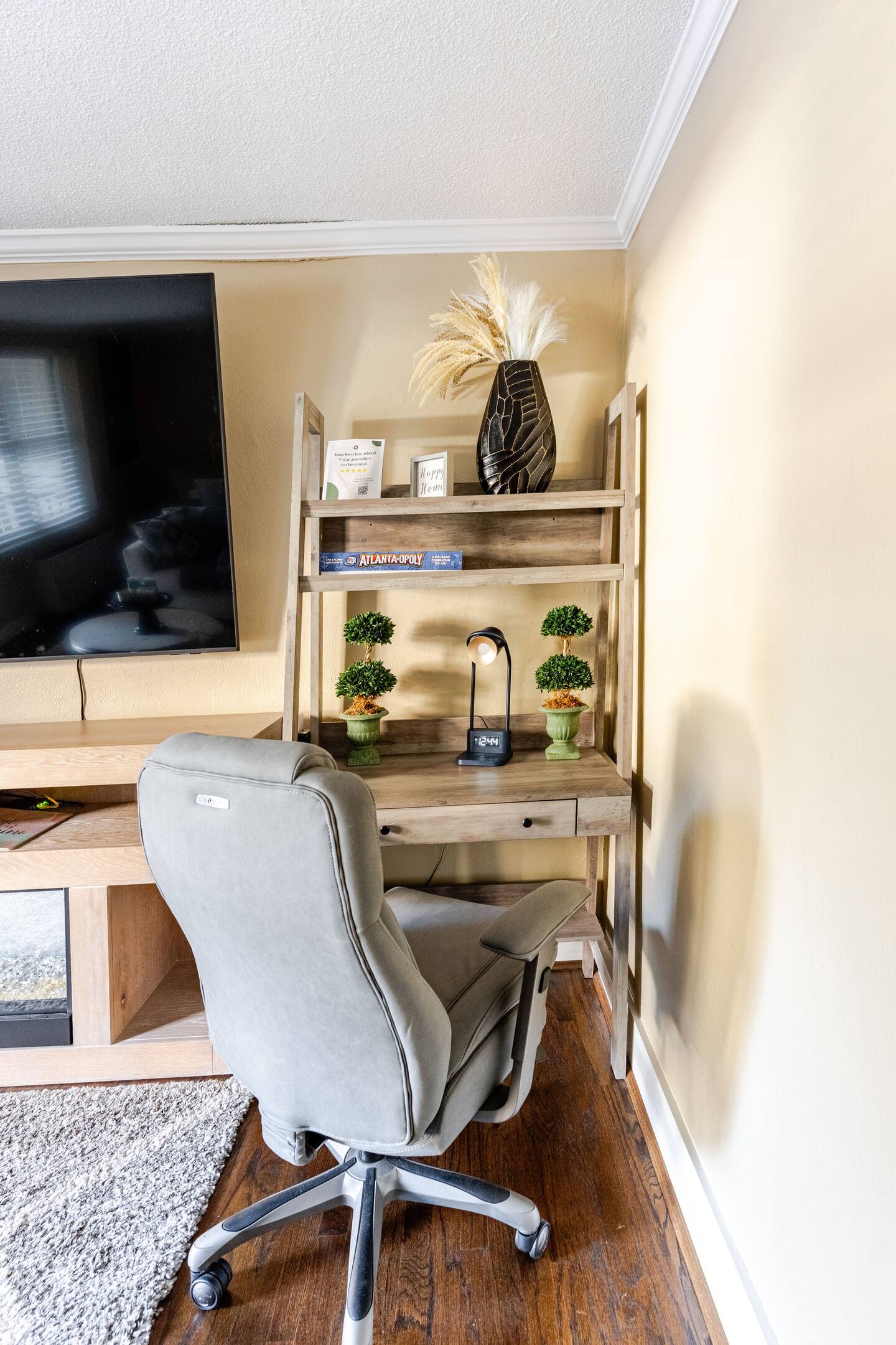 **Dedicated Workspace:** A comfortable, convenient space for working remotely or staying productive during your stay.