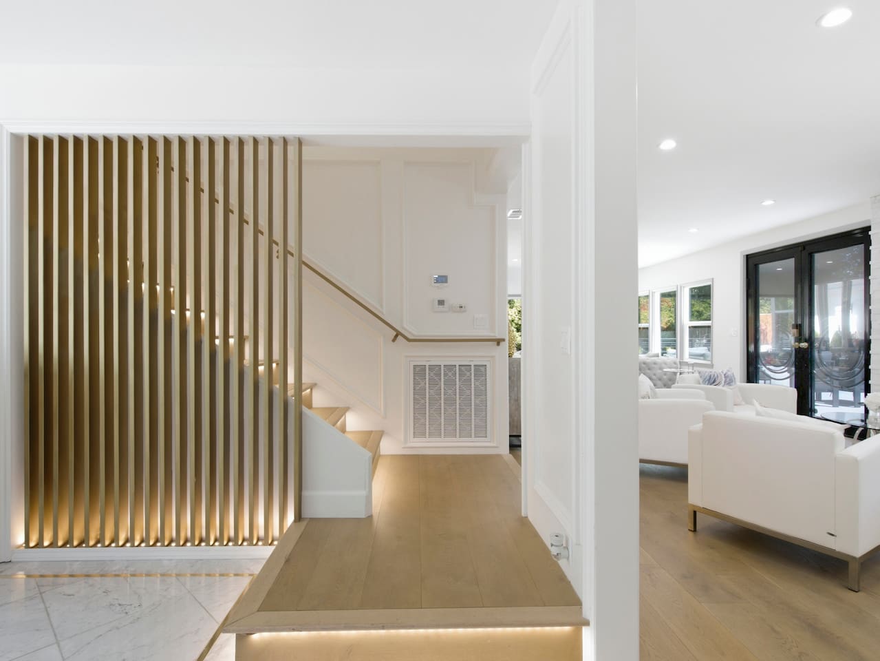 Step into style with a gorgeous space that perfectly complements the home’s inviting design.