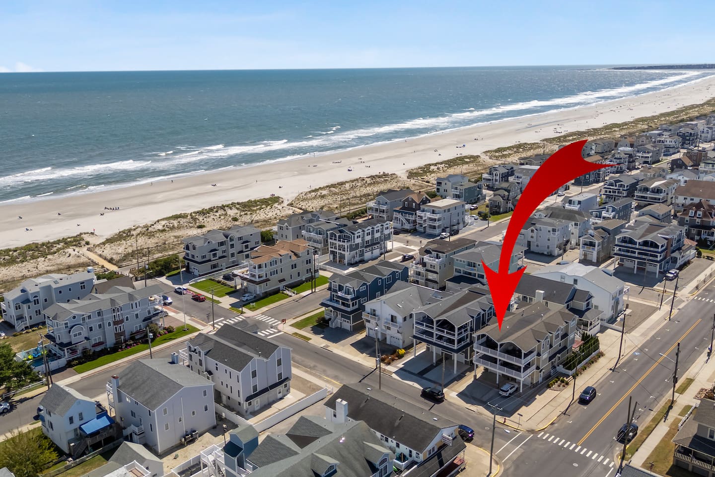 Aerial view of property, beach block. 