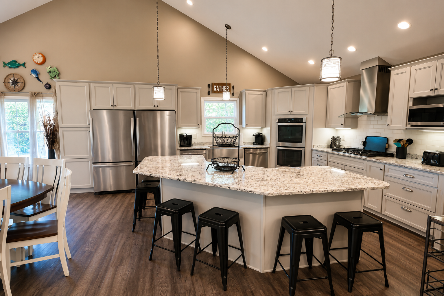 large fully equipped kitchen