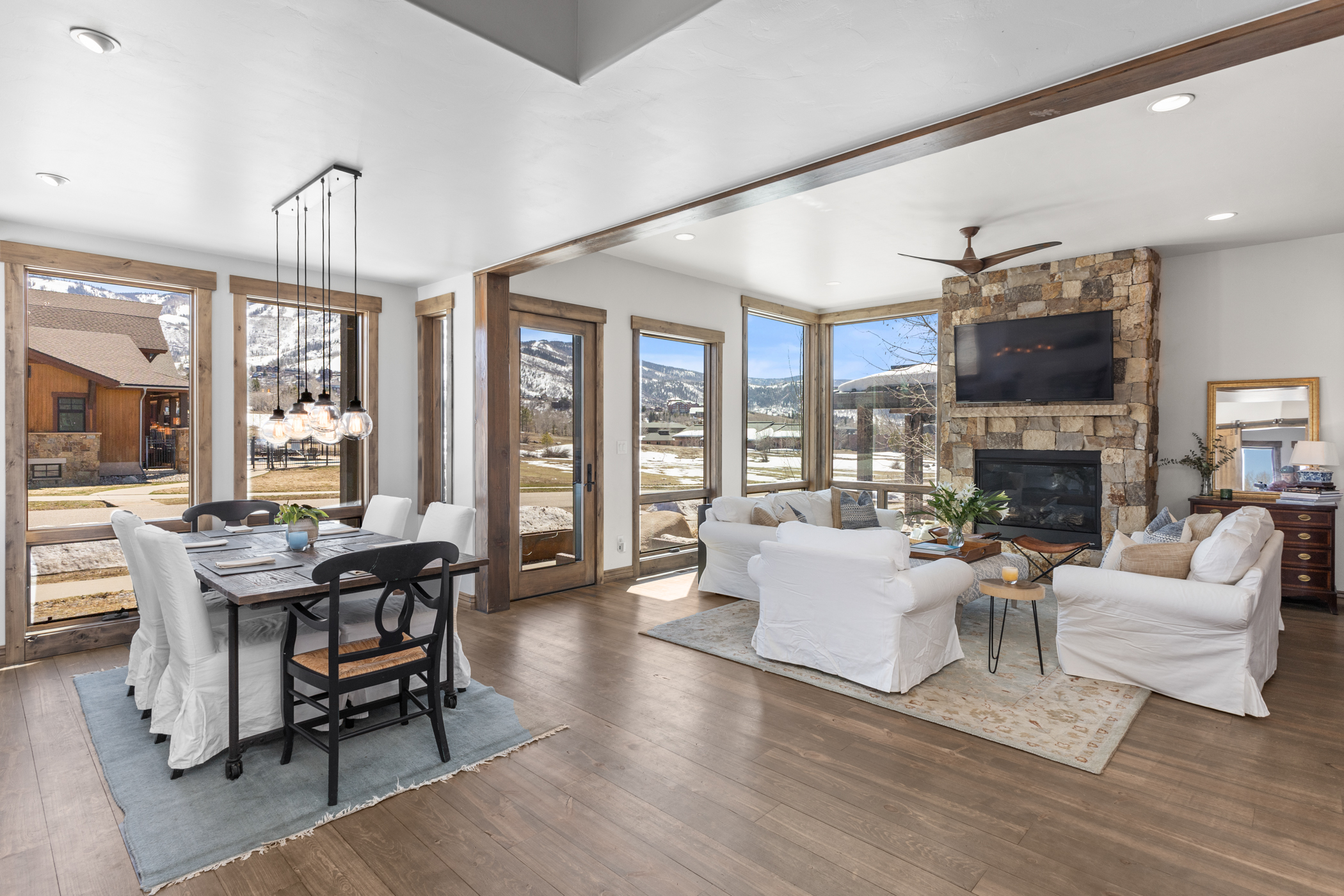 Main Level Dining Room & Living Room