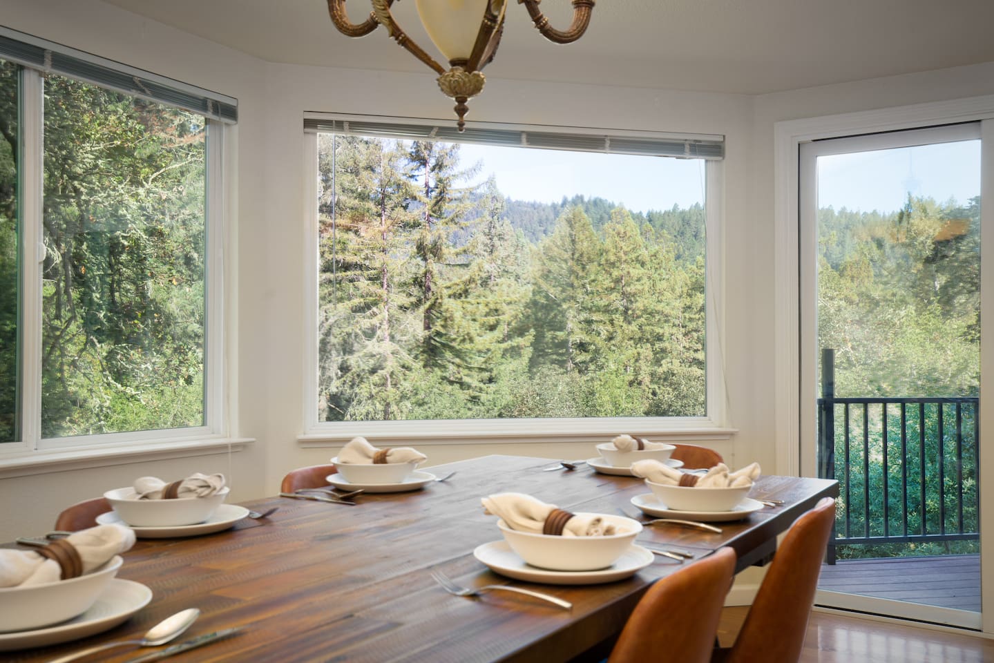 Dine with a view! Our stunning dining area with direct forest views.
