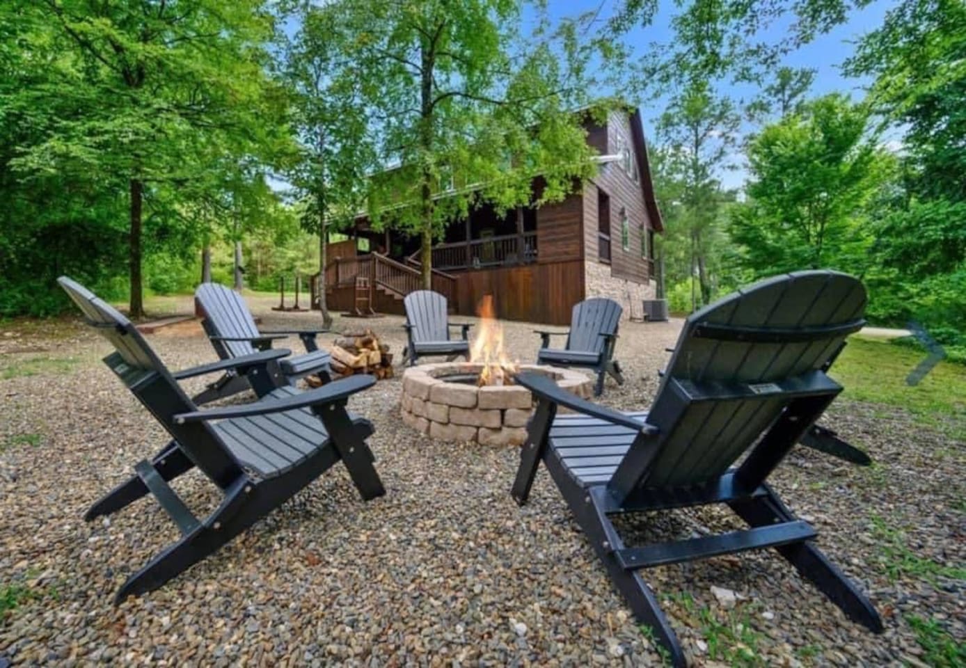 Quality time around the fire-pit with friends and family with a little complimentary starter firewood!