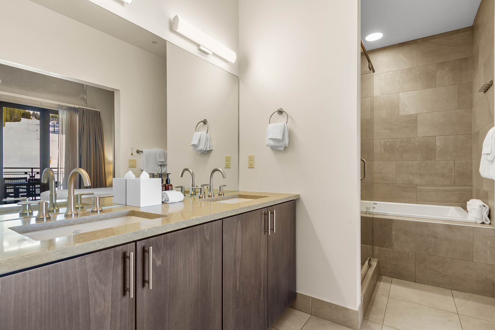 Master bathroom with double vanity