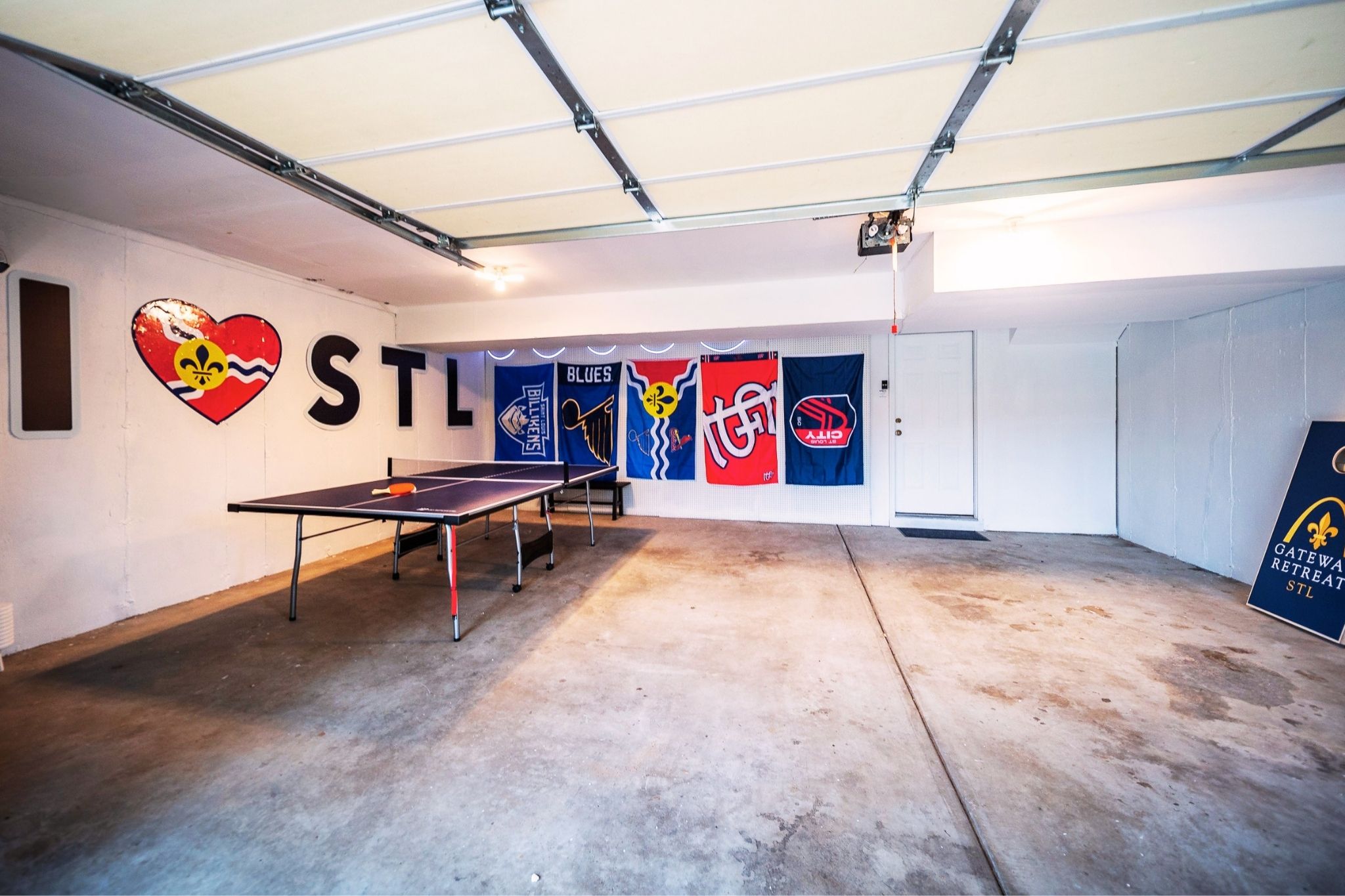 Extra space for friendly competition and group fun. Plus plenty of room for garage parking.