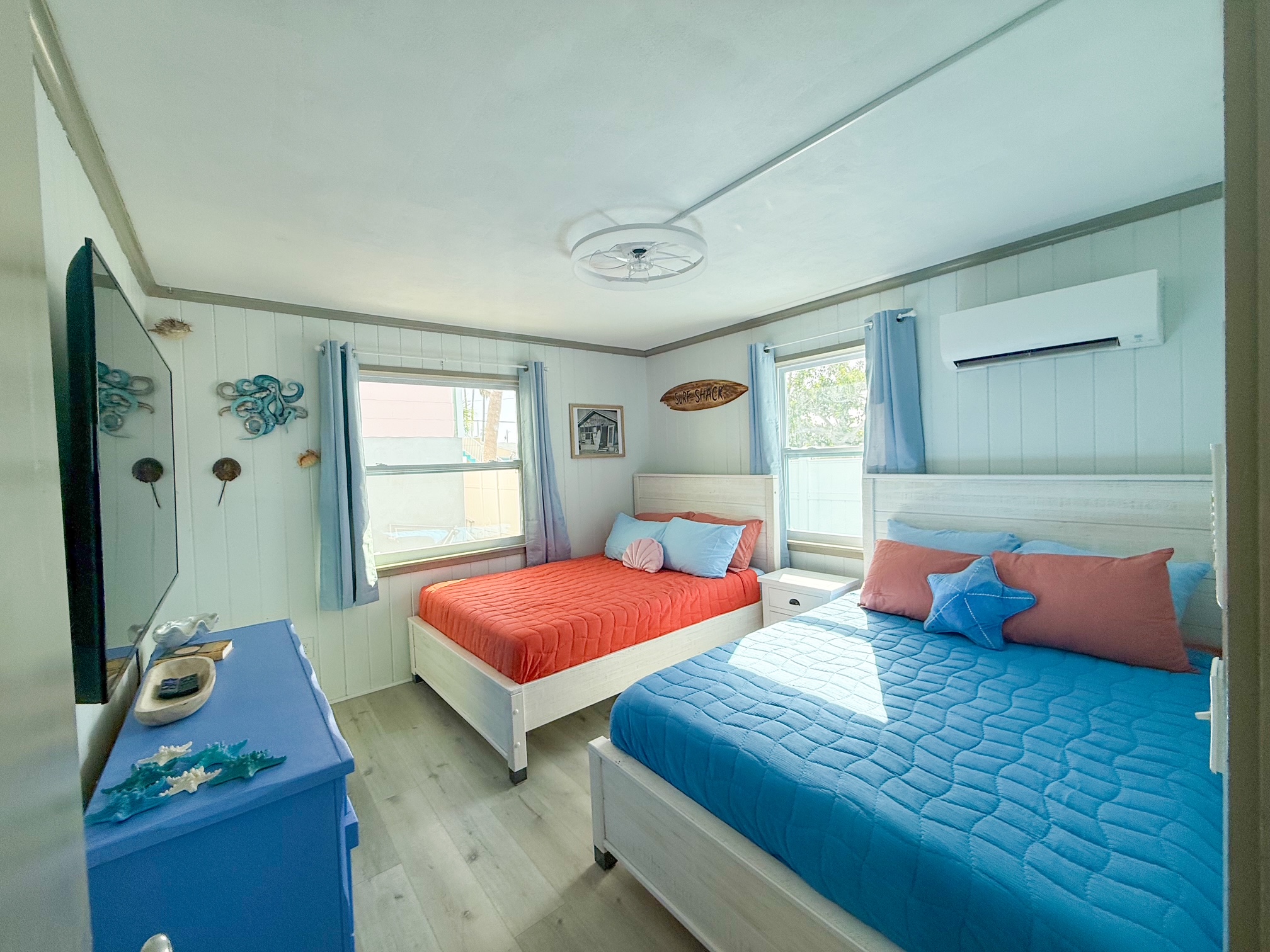 Colorful Bedroom #2 w/65" TV