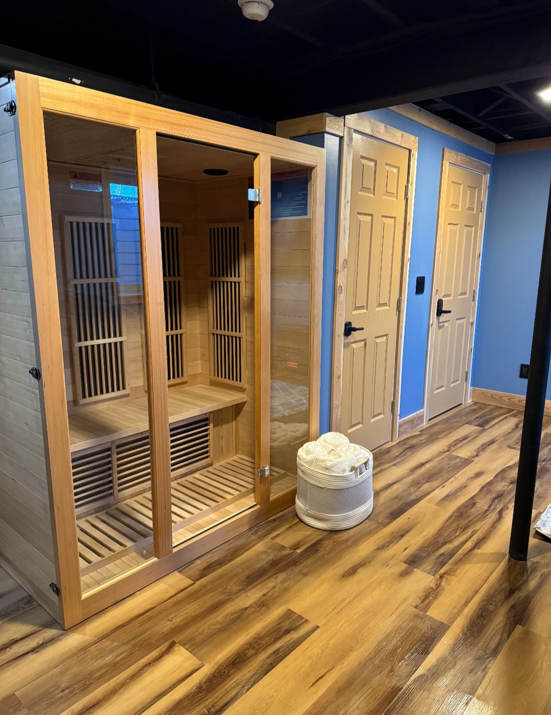 Relax in the sauna after a day out.