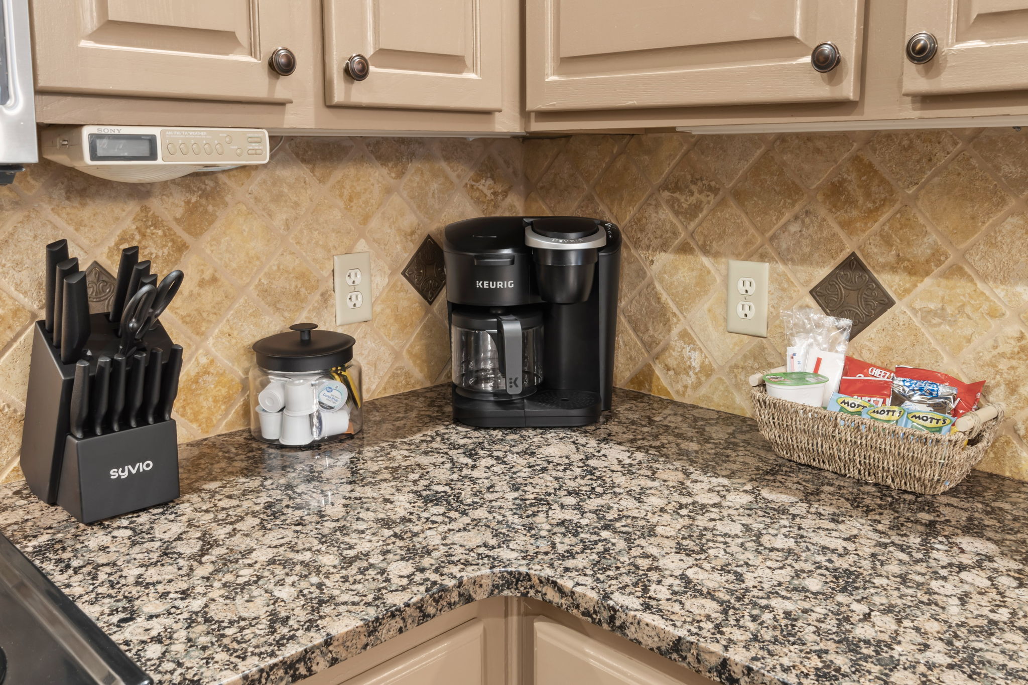 We provide some coffee, tea and snacks