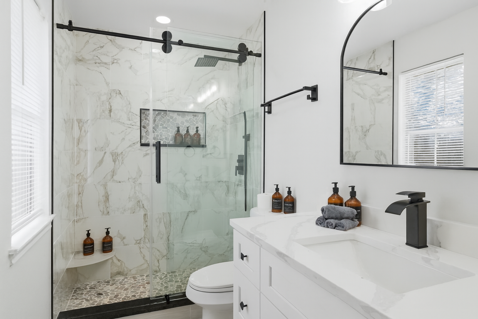 3 walk in rain shower