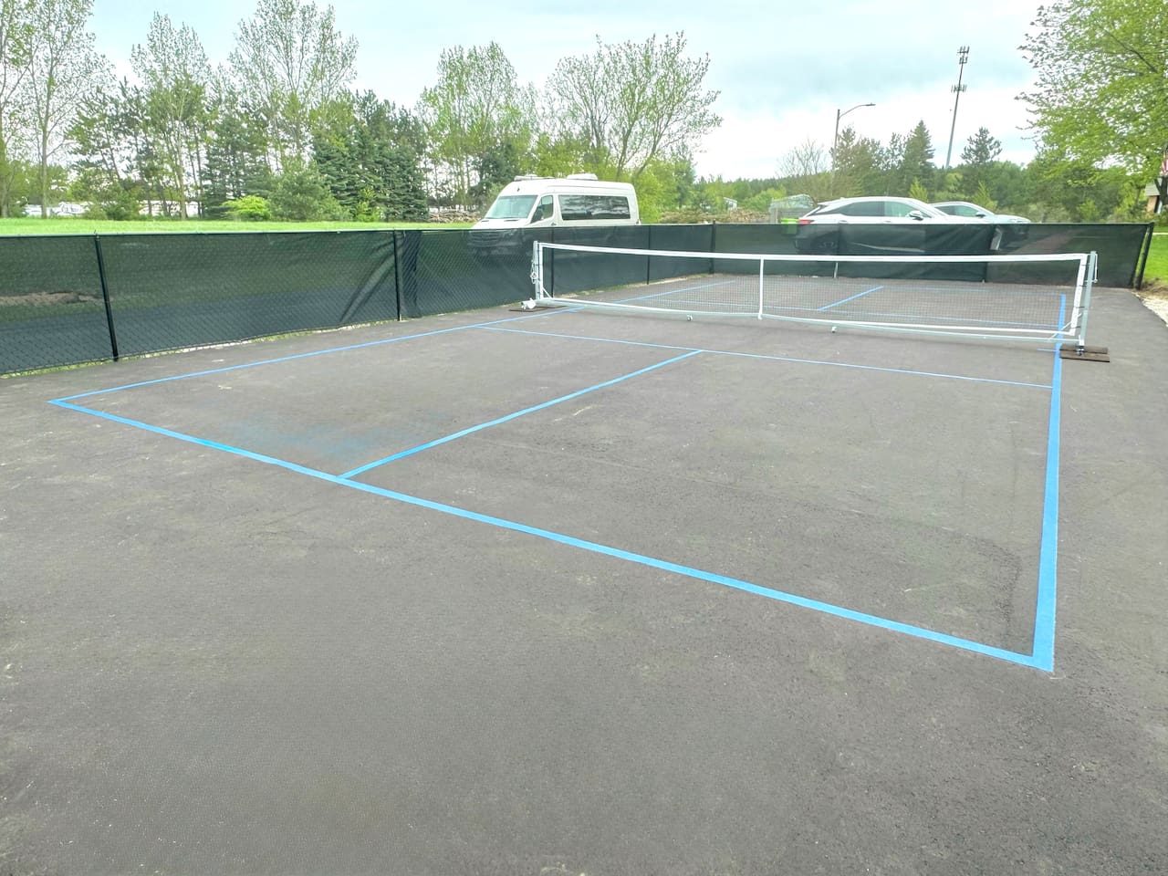 Brand new 2025 pickleball court on-site! Paddles and balls provided for easy play, anytime!