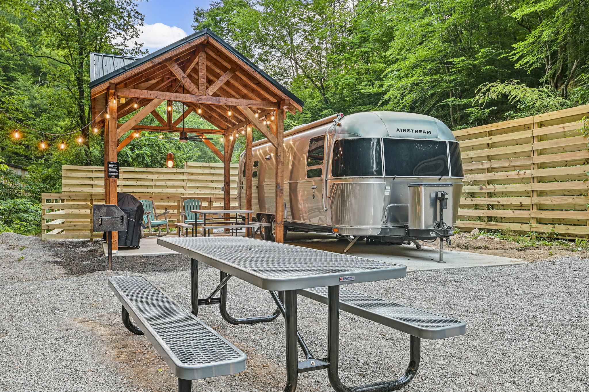 Outdoor picnic table
