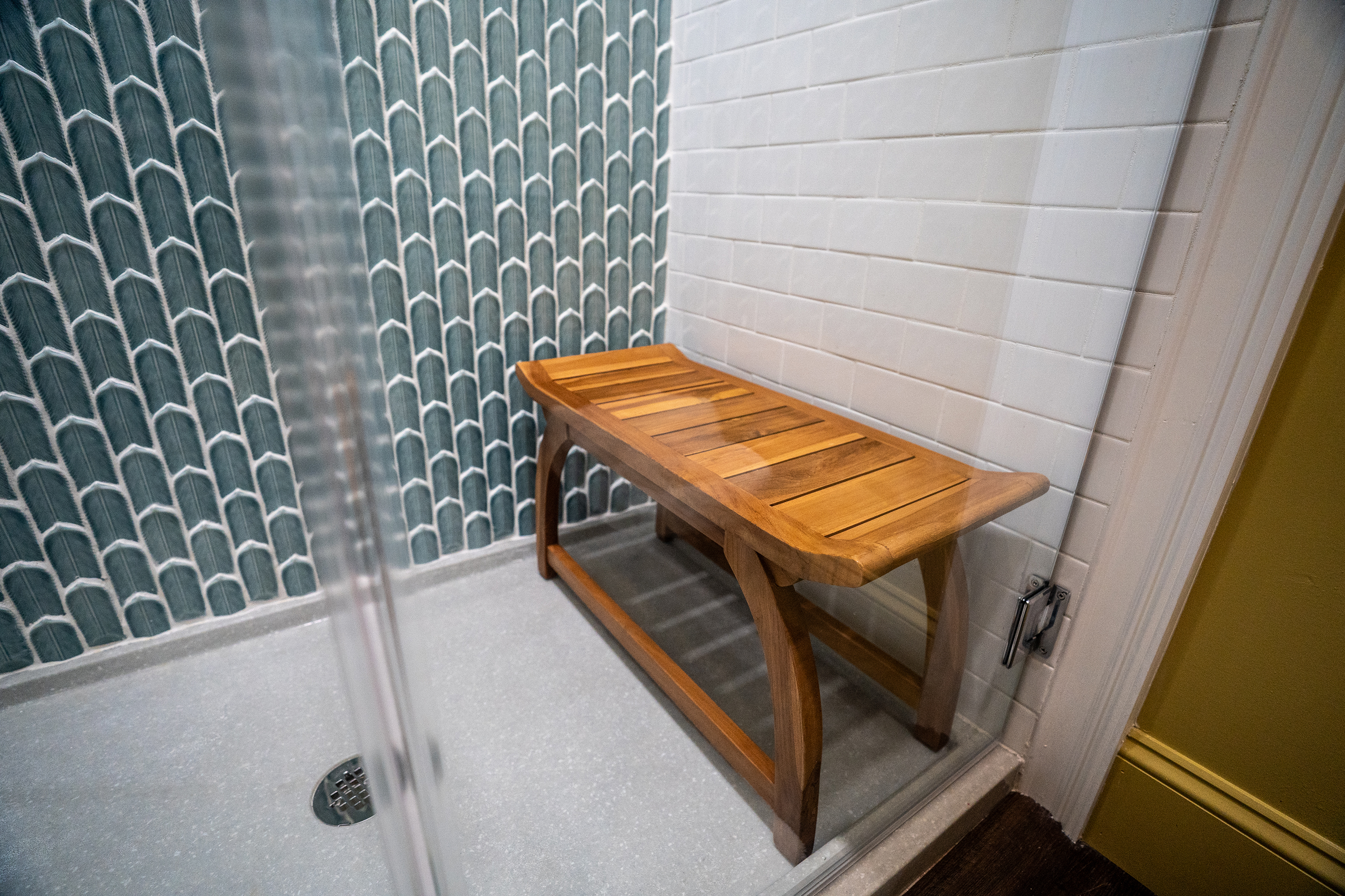 Shower with bench