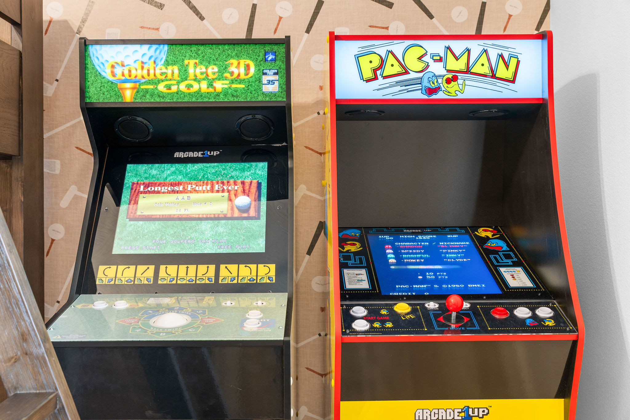 Fun for all ages with classic arcade games right in the bunk room.