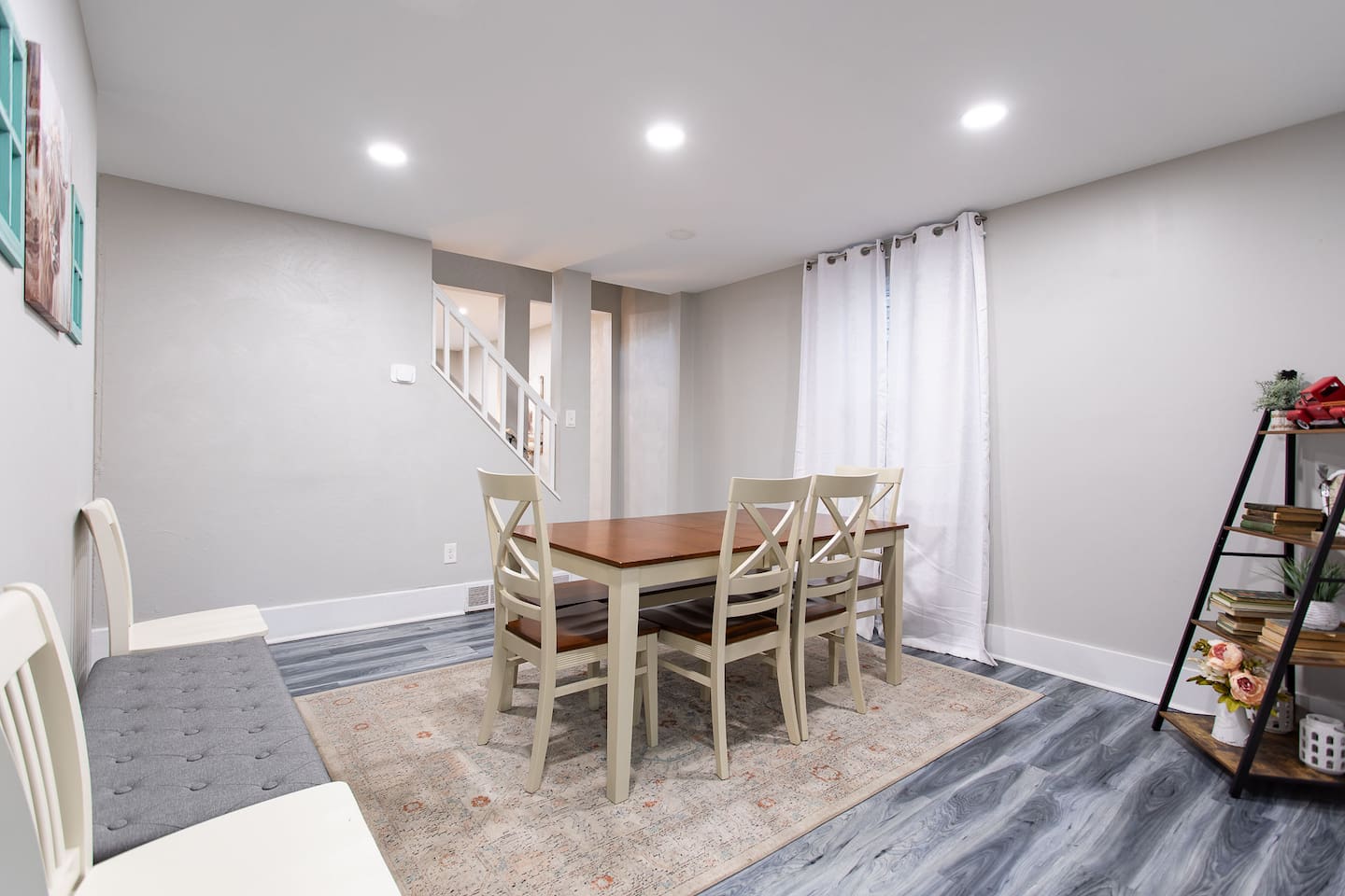 Dine in the spacious dining room at the table for 6.