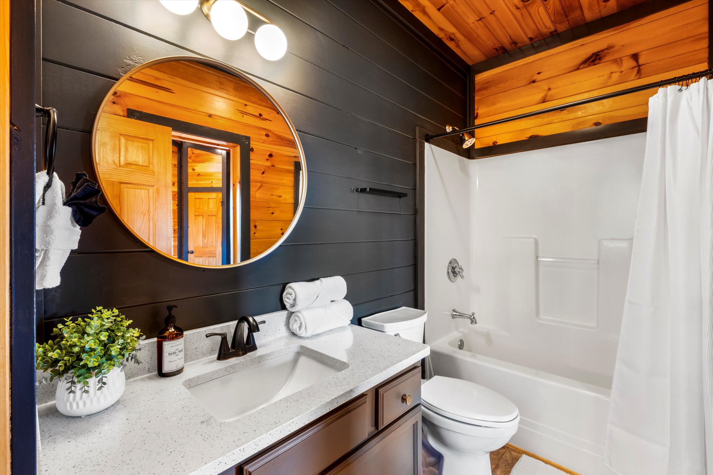 Bedroom 3 has a private bathroom with shower/tub