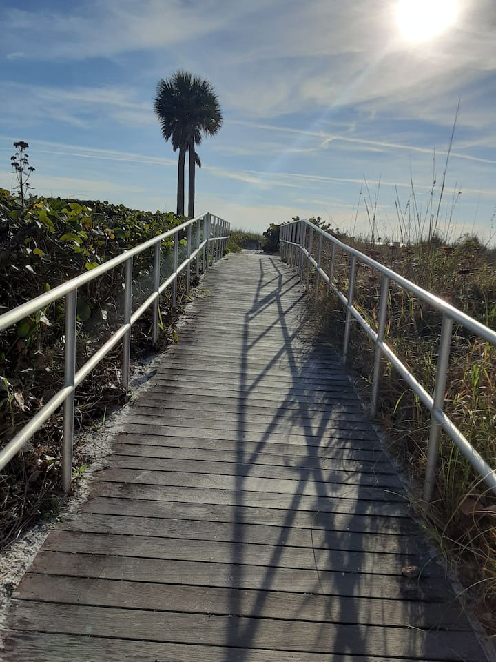Public beach access walkway