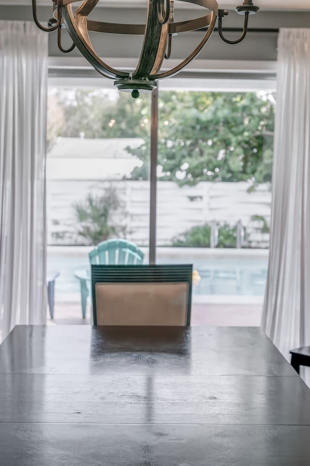Savor a Meal while Watching the Pool Fun