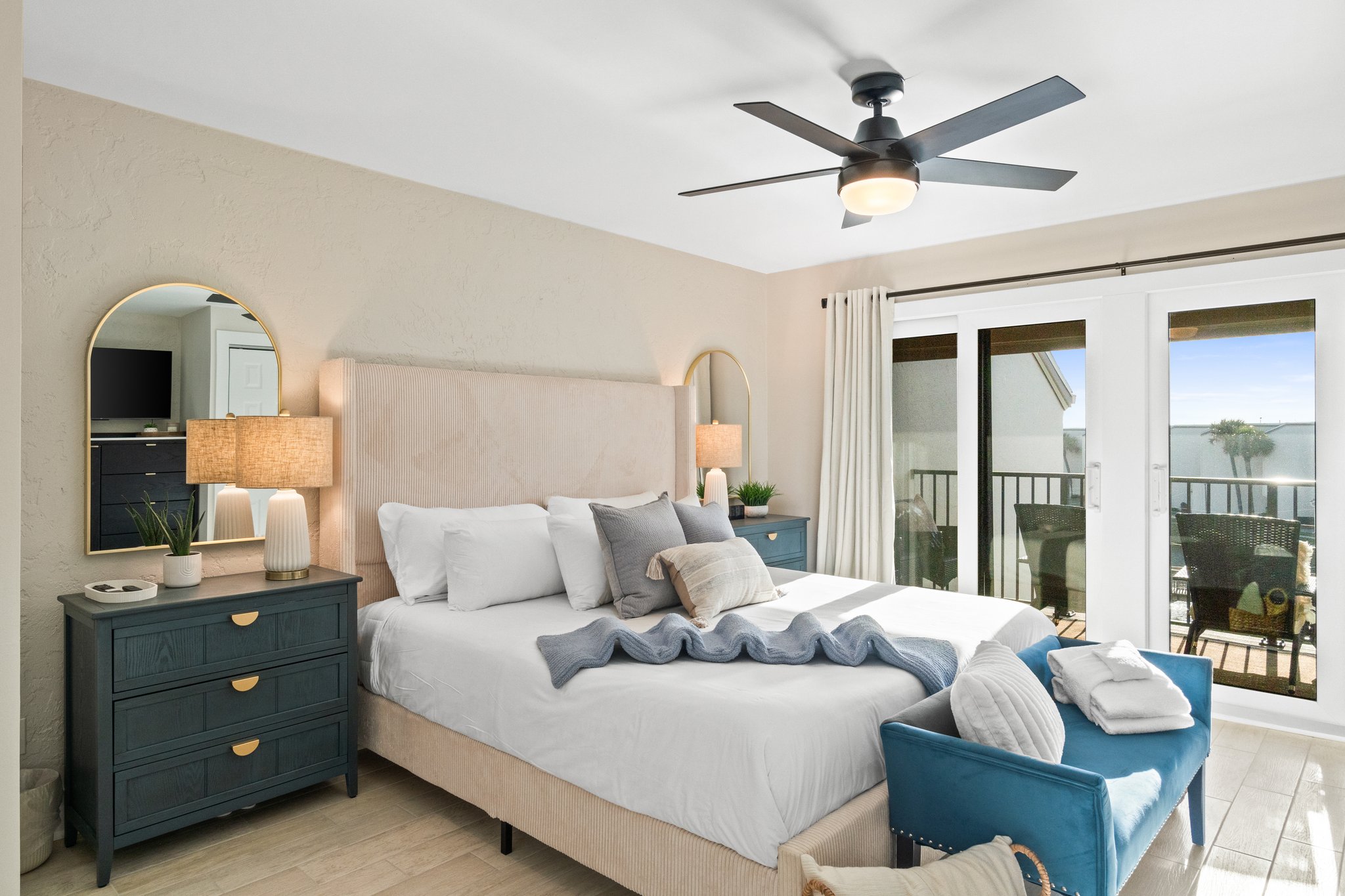 primary bedroom with personal patio