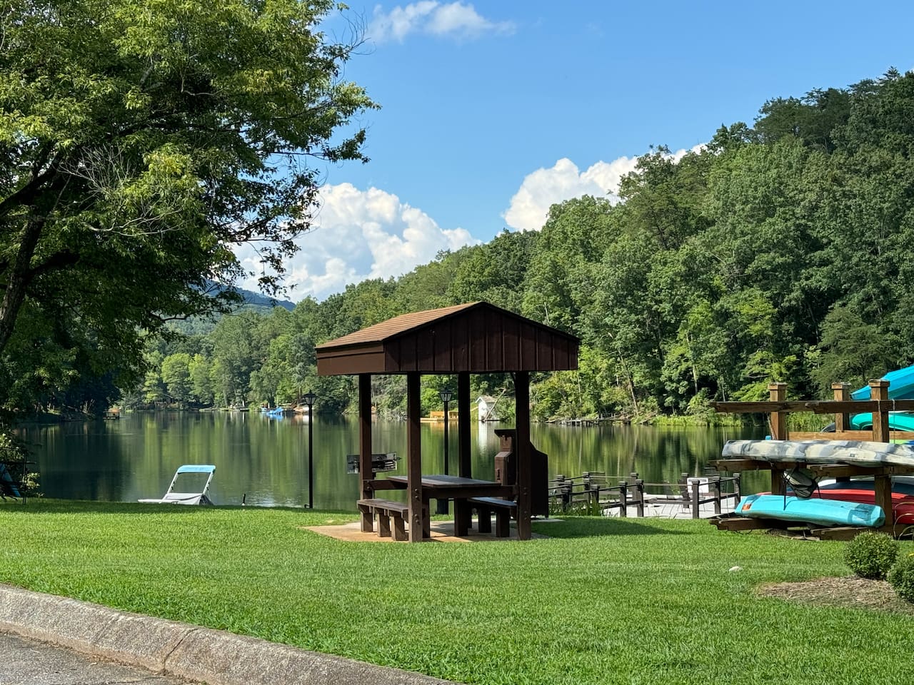 Two doors down from grilling/picnic/fishing area