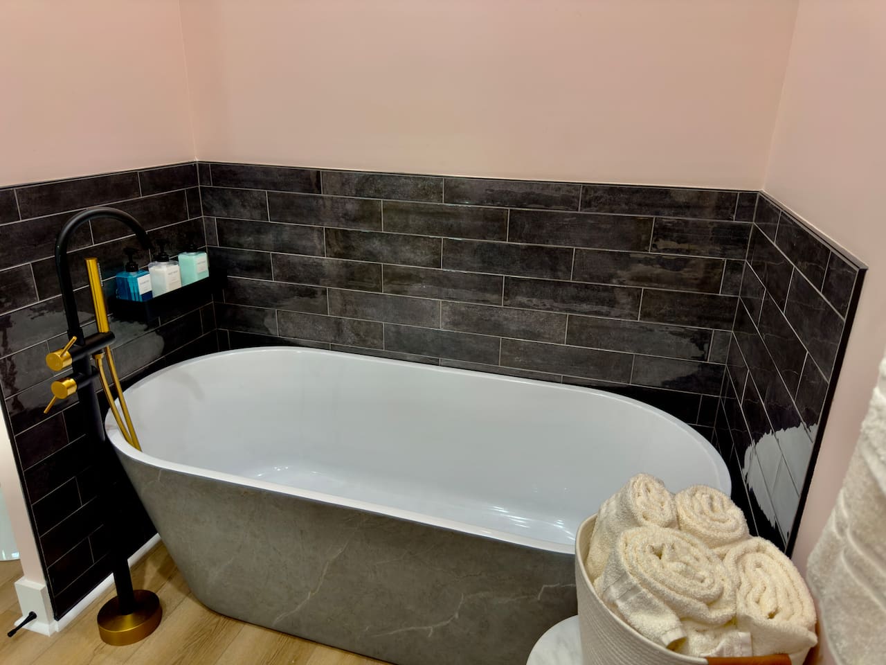 Soak and unwind in this airy, beautifully designed space.