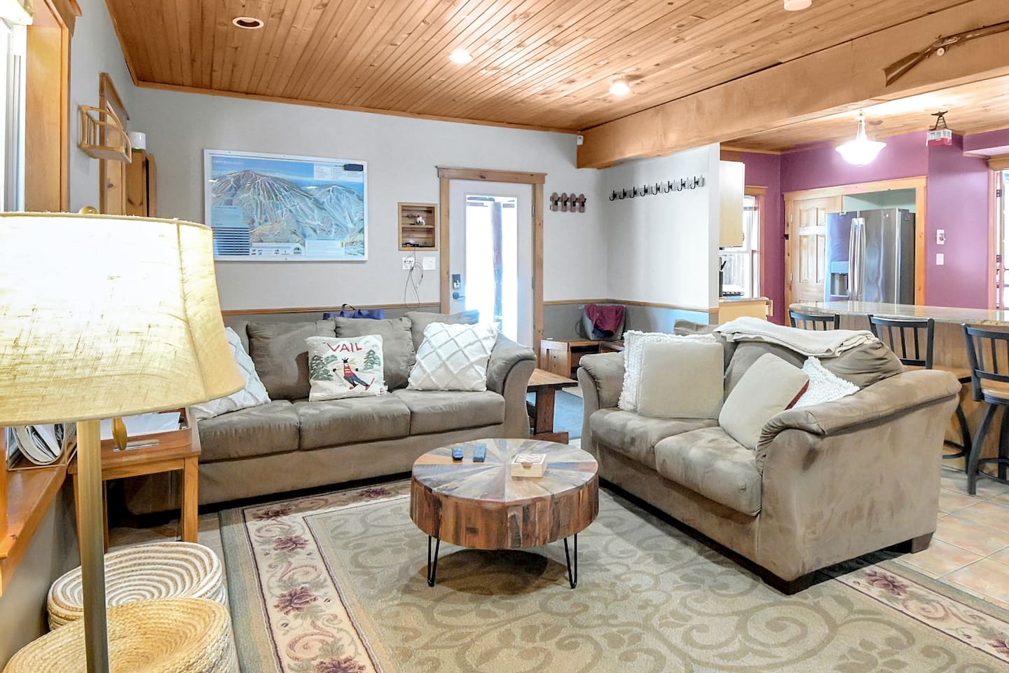 Relax in the spacious and inviting living room after a day of adventure.