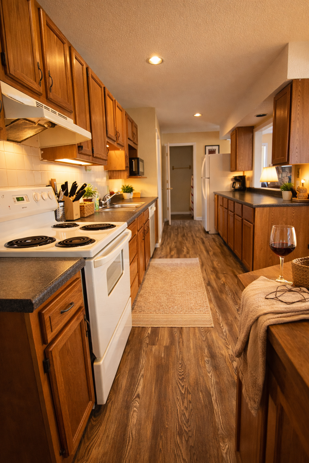 Fully stocked kitchen for your enjoyment.