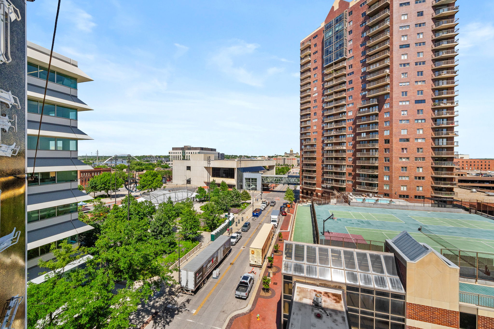Soak in skyline views of downtown Des Moines—modern architecture meets Midwestern charm right outside your window.