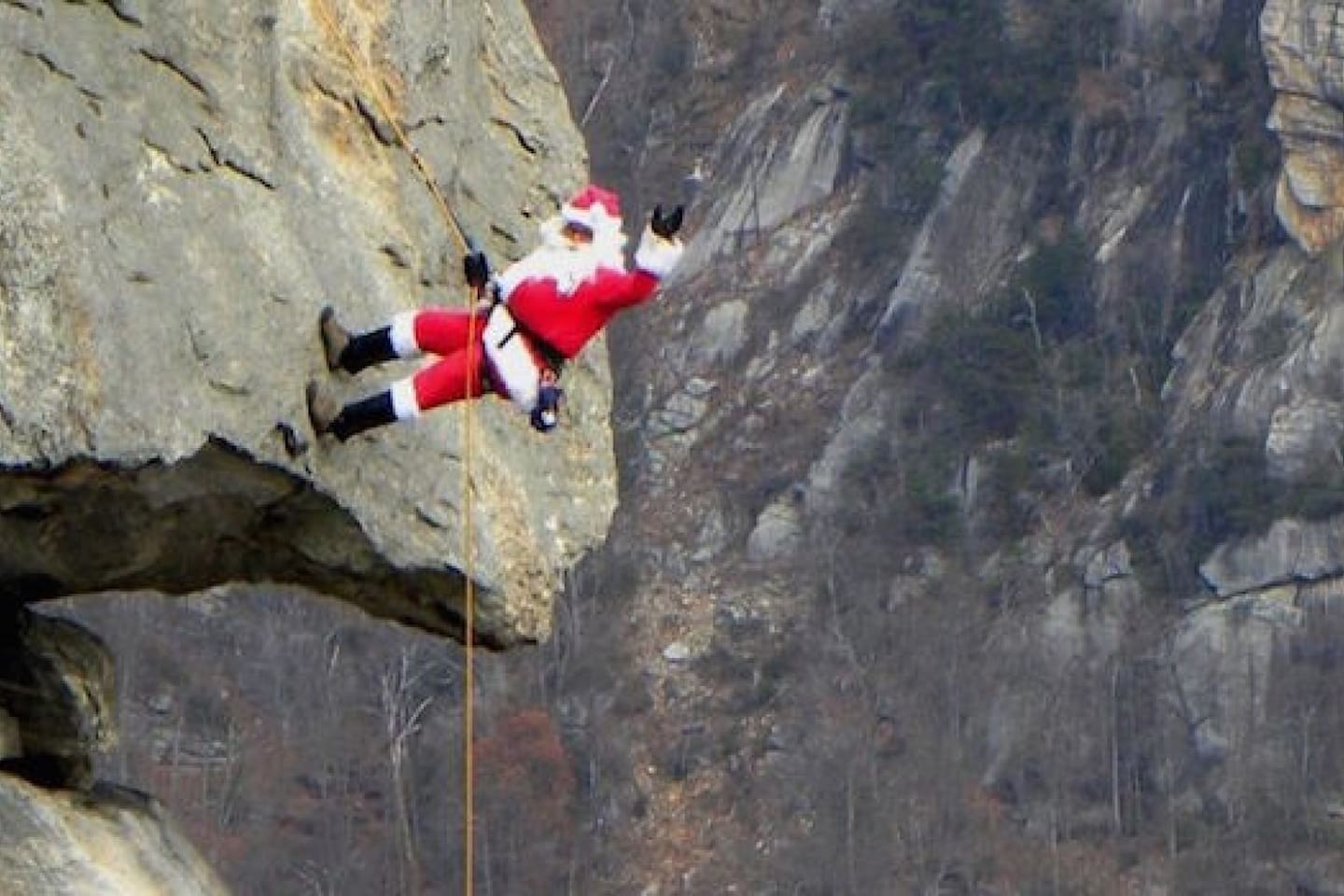 Santa always visits Chimney Rock at Christmas time!