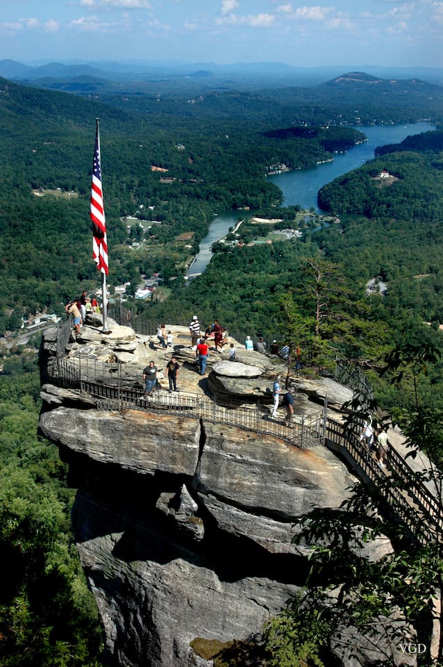 Nearby Chimney Rock State Park with hiking, waterfalls, caves and more! Not to be missed.