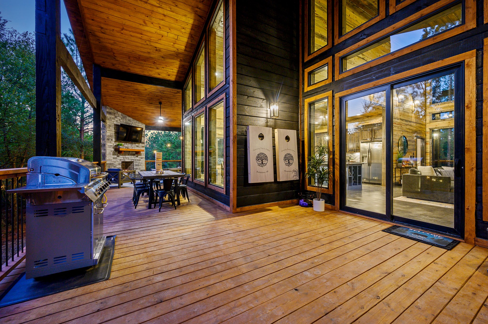 Breathtaking views from your sunset terrace while grilling wonderful meals.