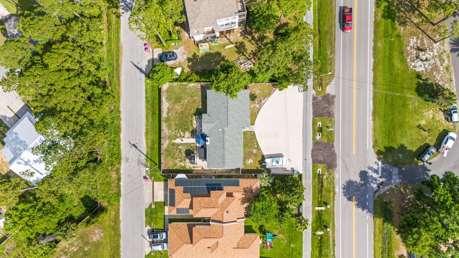 Aerial view of North Lagoon Getaway