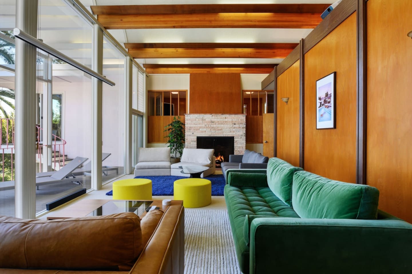 Living Room: Designed to feel comfortable for a few people, but expand to seat larger groups when needed.