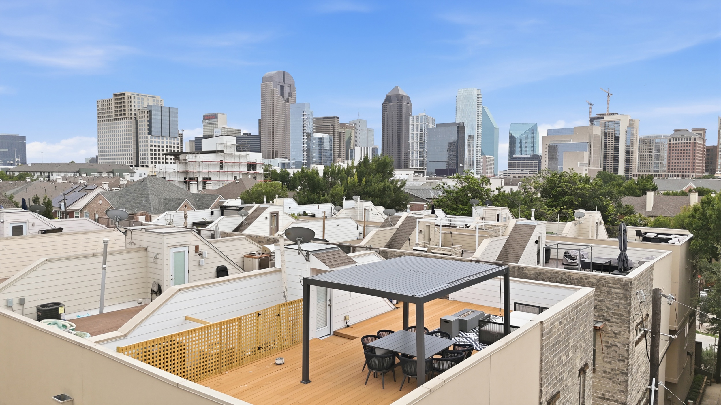  Enjoy stunning skyline views from your private deck, perfect for sunset cocktails!