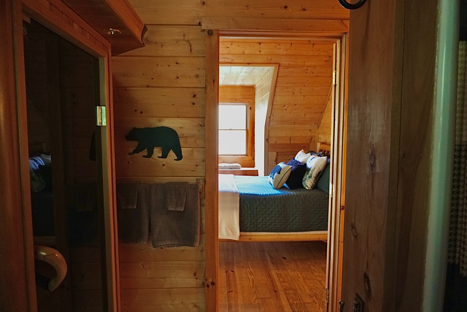 Cabin charm. Sweet dreams await in this cozy mountain retreat.