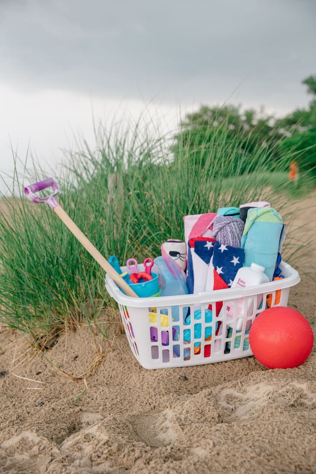 Beach basket fully stocked and ready for your adventures!