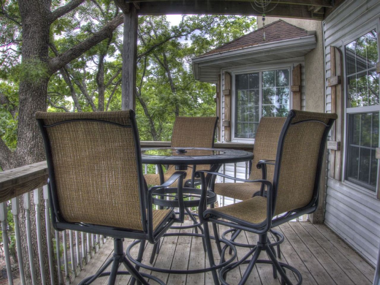 Deck off Dining area. Lake views