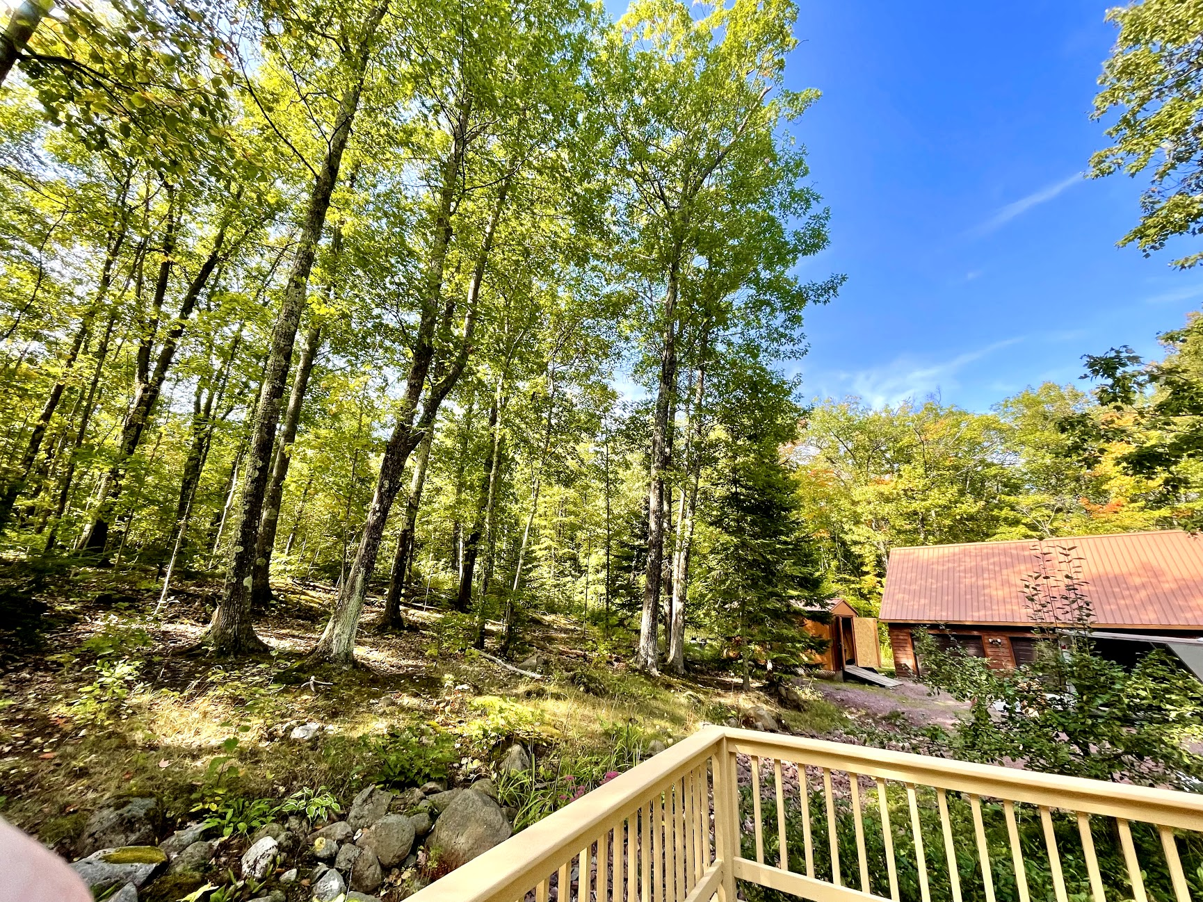 view from front deck main cottage