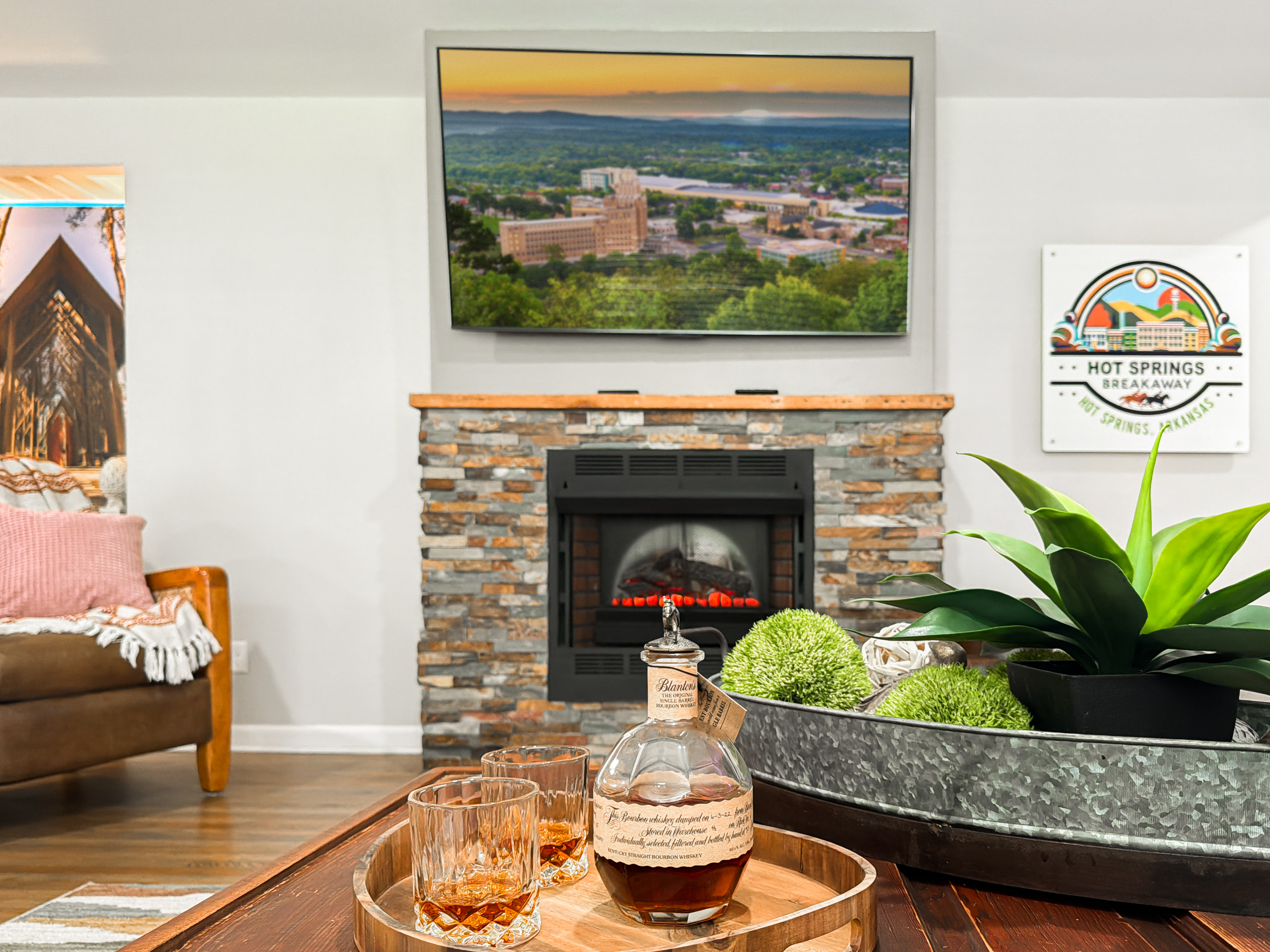 And put on your favorite TV show or a game on the 55” Roku TV.
